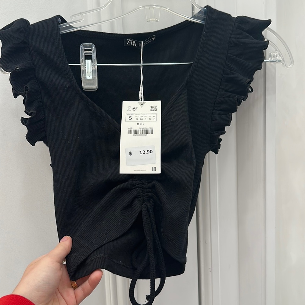 NWT zara ruffle tank top
